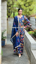 Load image into Gallery viewer, Navy floral sharara suit
