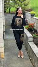Load image into Gallery viewer, Black woolen logo Tracksuit
