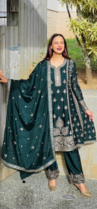 Bottle green Frock suit