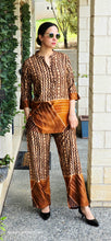 Load image into Gallery viewer, Brown lover gaji silk coordset
