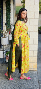 Long slit designer suit