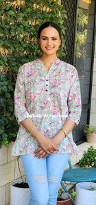 Mint & pink kurti