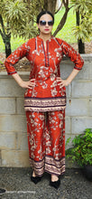 Load image into Gallery viewer, Rust gaji silk coord set
