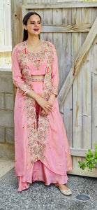 Cosmo silk baby pink 3 piece set