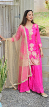 Load image into Gallery viewer, Fuscia plazo suit
