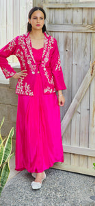 3 piece designer skirt set with jacket
