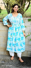Load image into Gallery viewer, BLUE LAKHNAWI LONG DRESS Only
