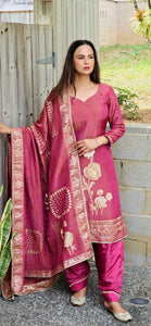 Falsa crushed tissue salwar suit