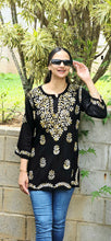 Load image into Gallery viewer, Black short kurta only
