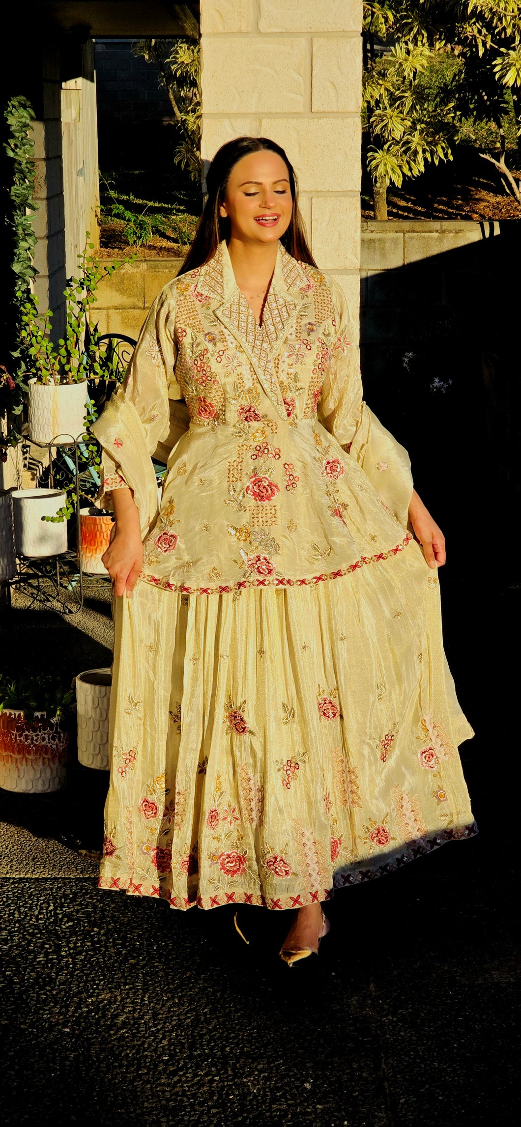 Gold lengha set