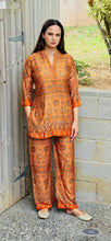 Load image into Gallery viewer, Gajji silk Rust coordset
