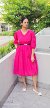 Load image into Gallery viewer, Magenta cotton dress
