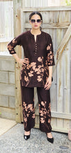 Load image into Gallery viewer, Brown gaji silk coord set
