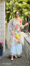 Load image into Gallery viewer, Yellow floral plazo suit
