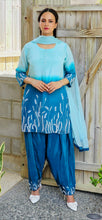 Load image into Gallery viewer, 2 tone Aqua Farshi salwar suit
