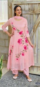 Baby pink frock suit