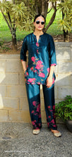 Load image into Gallery viewer, Gaji silk peacock blue coordset
