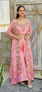 Cosmo silk baby pink 3 piece set