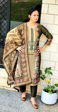 Load image into Gallery viewer, Mehndi shimmer suit
