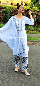 Black white salwar suit