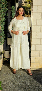Off white 3 piece jacket coordset