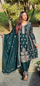 Bottle green Frock suit