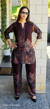 Load image into Gallery viewer, Brown gaji silk coordset
