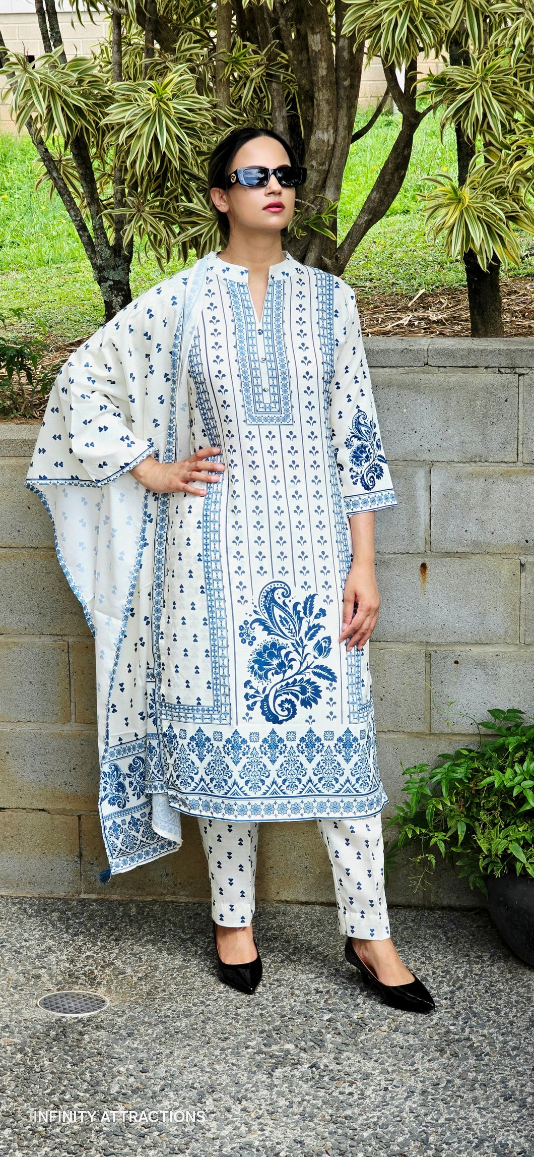 Pure linen pant suit