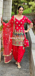 Red samosa salwar suit