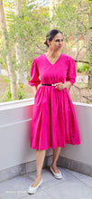 Load image into Gallery viewer, Magenta cotton dress
