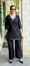 Load image into Gallery viewer, Black south cotton coordset (size 3xl, 4xl &amp; 5xl colour is Charcoal grey)
