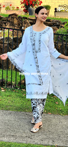 Black white salwar suit