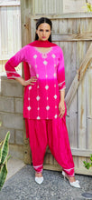 Load image into Gallery viewer, 2 tone Magenta farshi suit
