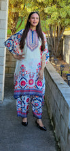 Load image into Gallery viewer, Pure creape 3 piece kaftan coordset

