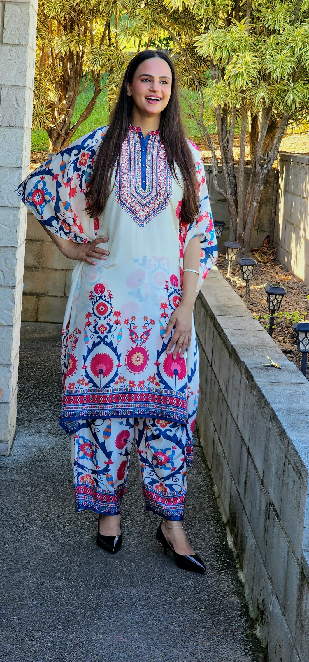 Pure creape 3 piece kaftan coordset