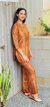 Load image into Gallery viewer, Gajji silk Rust coordset
