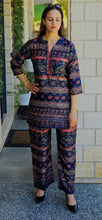 Load image into Gallery viewer, Navy Gaji silk coordset
