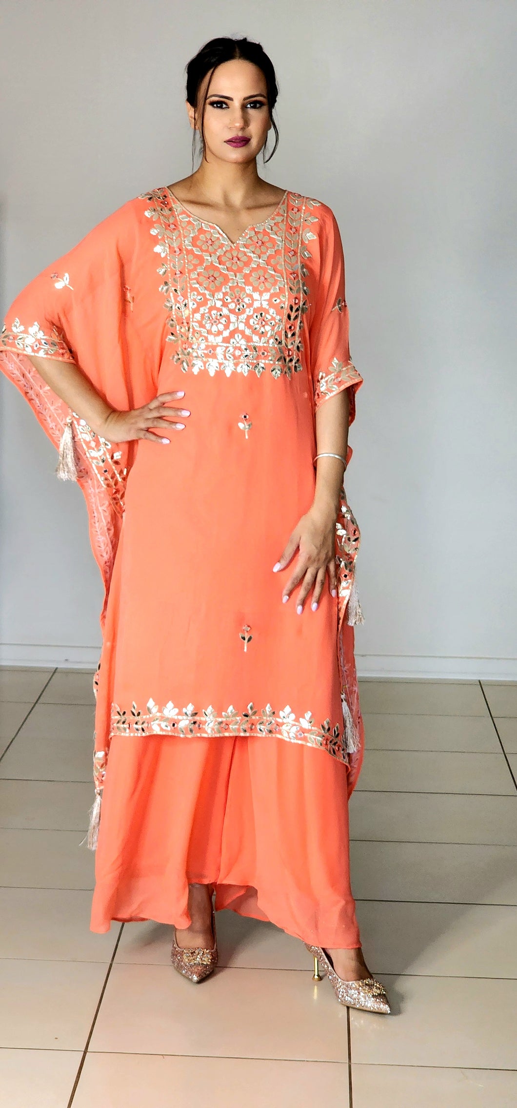 Peach kaftan