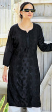 Load image into Gallery viewer, Black Lakhnawi kurti only
