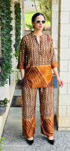 Load image into Gallery viewer, Brown lover gaji silk coordset
