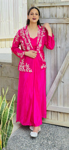 3 piece designer skirt set with jacket
