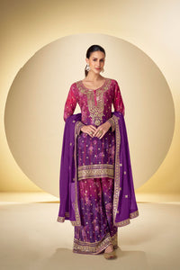 Purple tow tone heavy suit