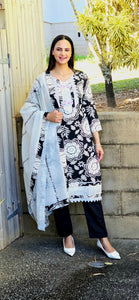 Black cotton suit