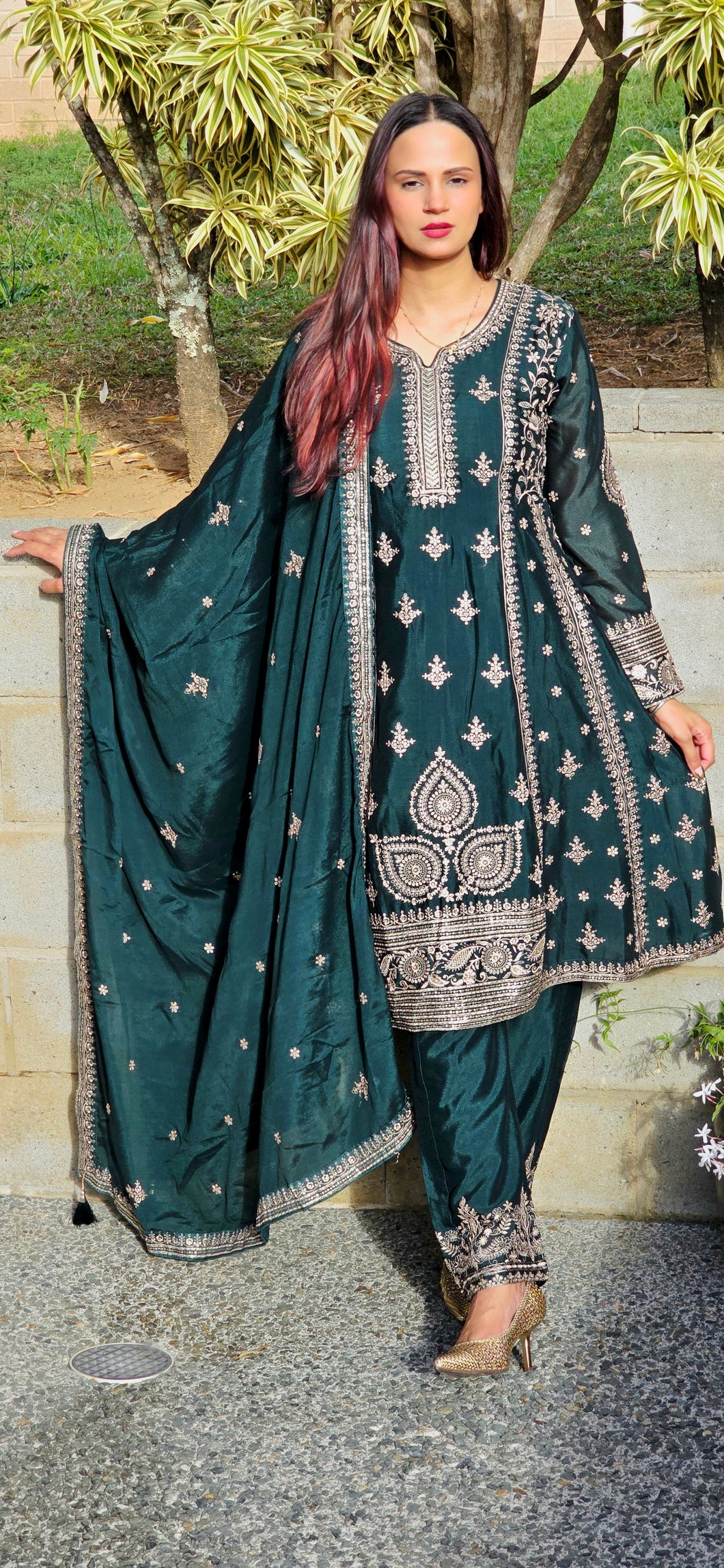 Bottle green Frock suit