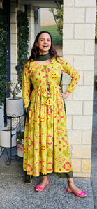 Long slit designer suit