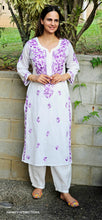 Load image into Gallery viewer, White lilac kurta only
