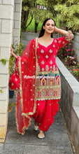 Load image into Gallery viewer, Red samosa salwar suit
