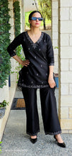 Load image into Gallery viewer, Black south cotton coordset (size 3xl, 4xl &amp; 5xl colour is Charcoal grey)
