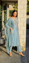 Load image into Gallery viewer, Designer power blue suit
