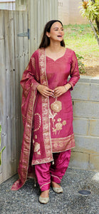 Falsa crushed tissue salwar suit